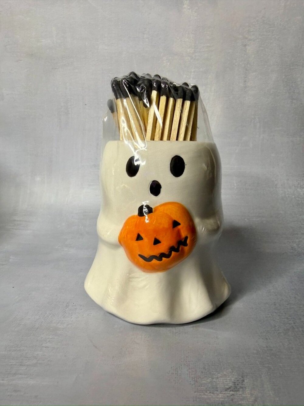 Kirkton House Ghost with Pumpkin Match Holder